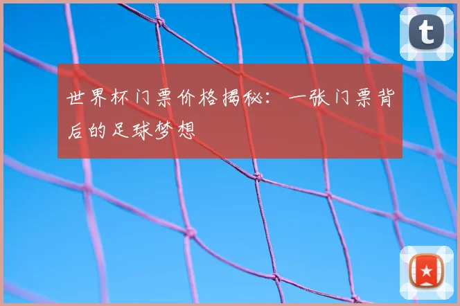 世界杯门票价格揭秘：一张门票背后的足球梦想